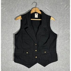 Faded Glory Black Western Style Vest‎ Women's Size 14
